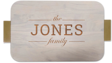 Gray Acacia Wood Cutting Board - Style B