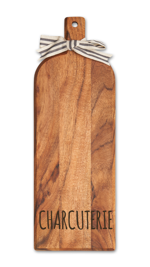 Acacia Bevel Board with Long Handle Style H