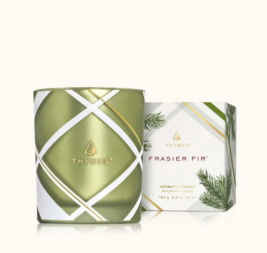 Frasier Fir Frosted Plaid 6.5 oz Poured Candle