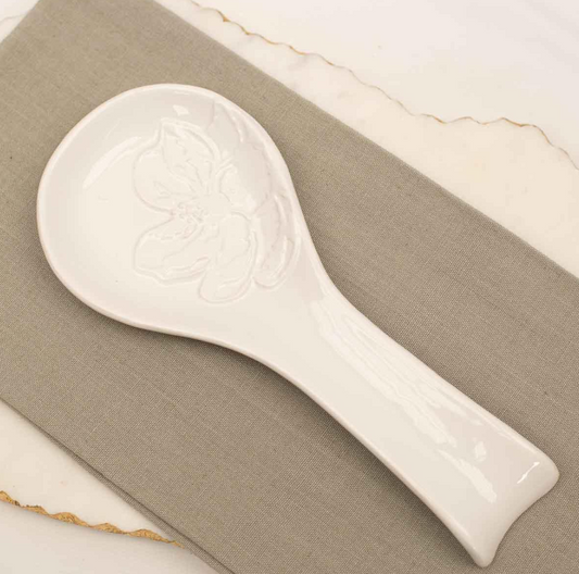 Magnolia Embossed Spoon Rest