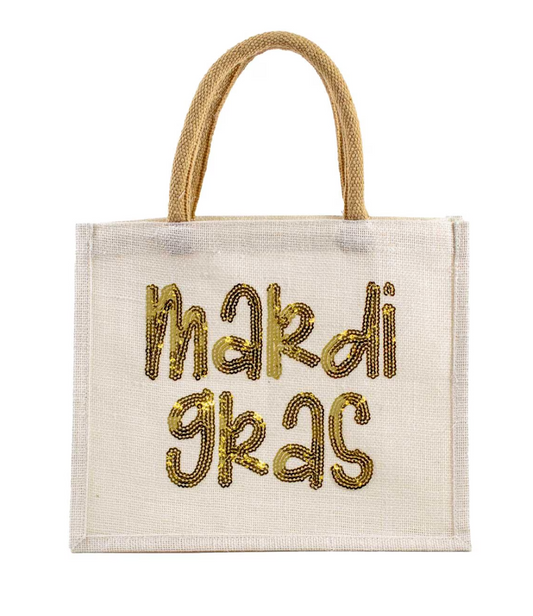 Mardi Gras Sequins Gift Tote