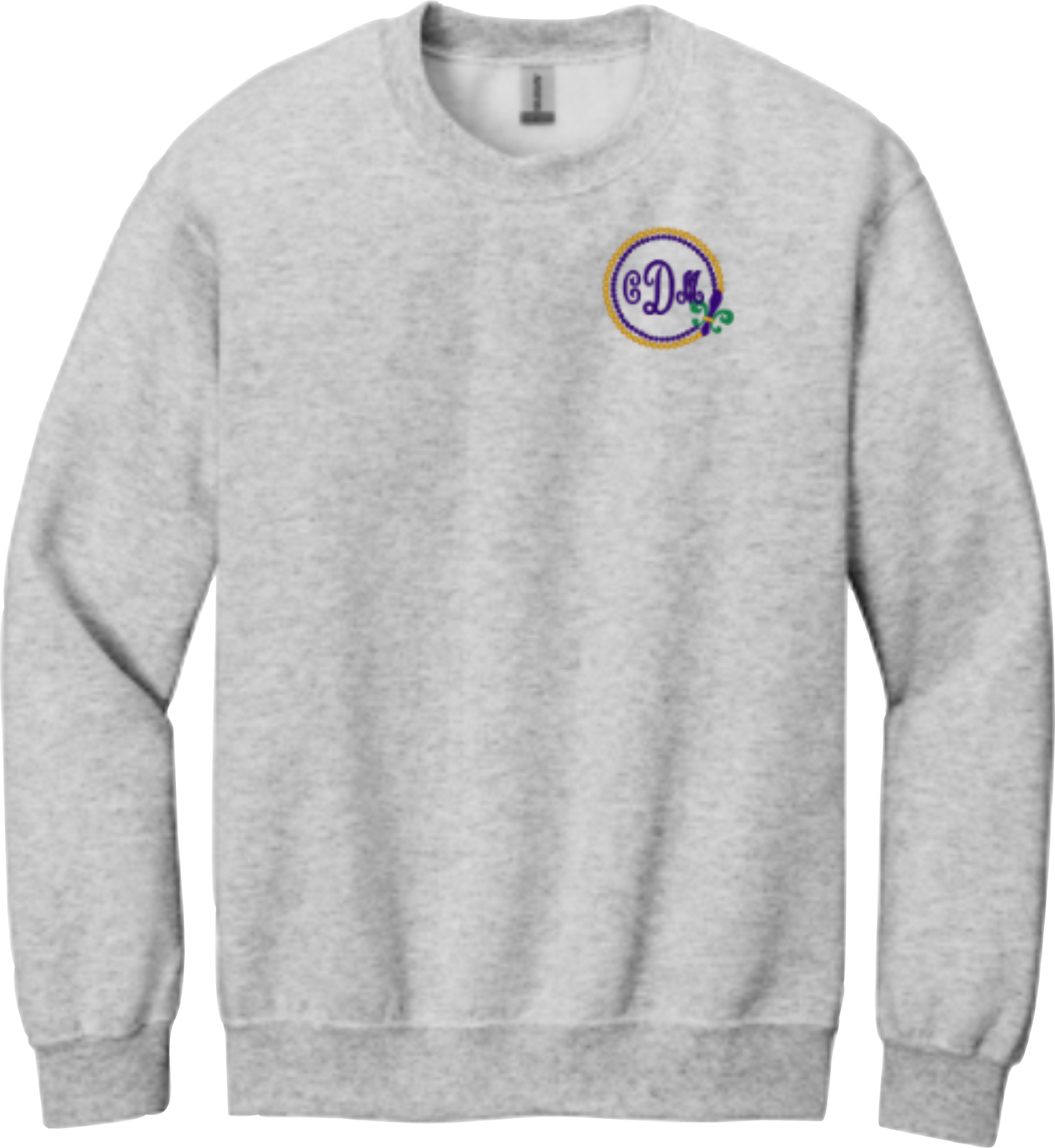 Mardi Gras Monogram Frame Embroidered Sweatshirt