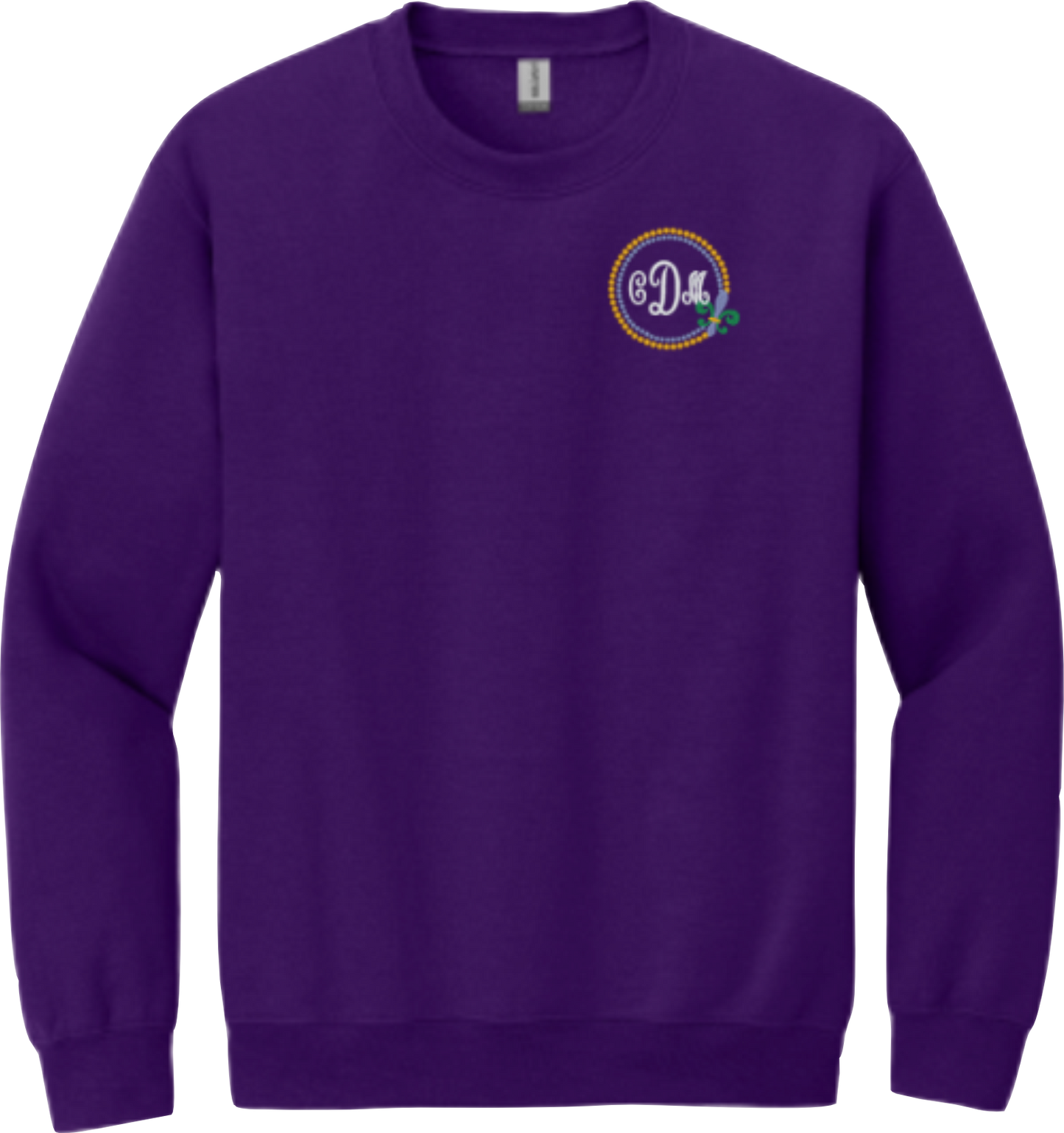 Mardi Gras Monogram Frame Embroidered Sweatshirt