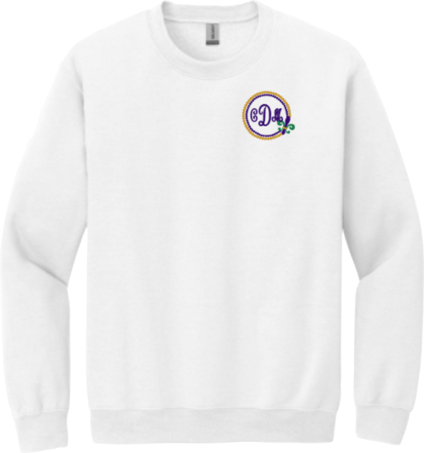 Mardi Gras Monogram Frame Embroidered Sweatshirt