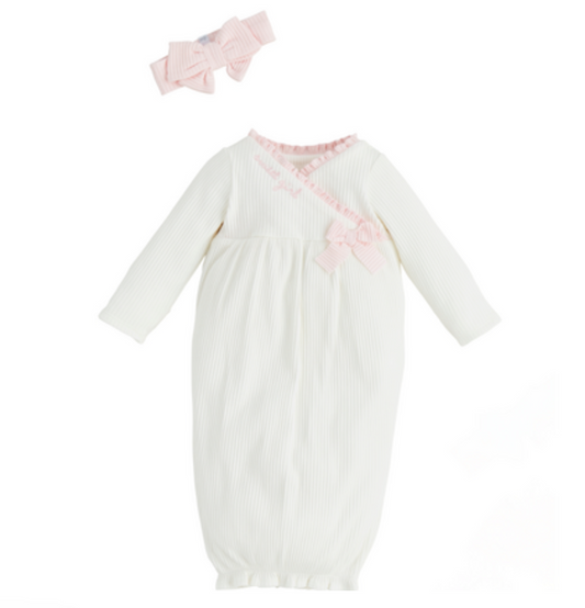 Bow & Chainstitch Take Me Home Gown Set 0-3 Month