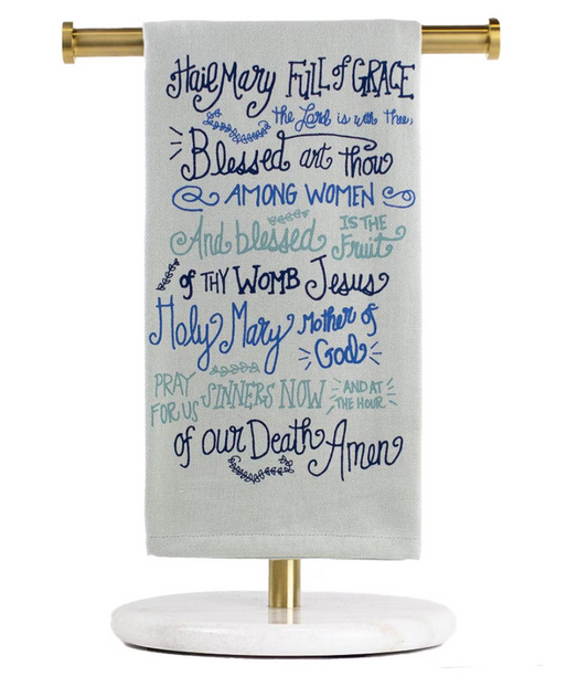 Hail Mary Prayer Hand Towel