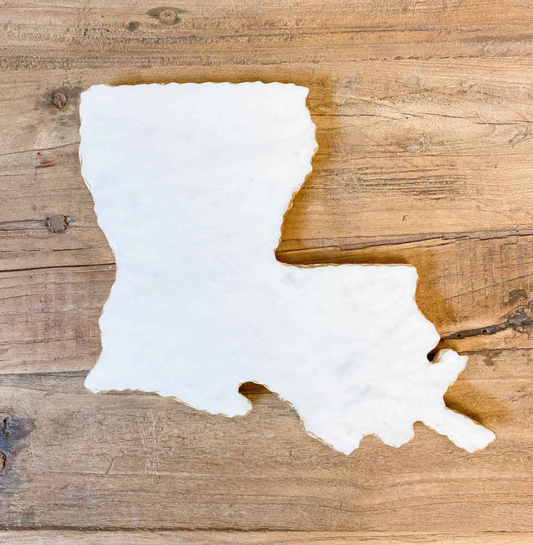 Louisiana Shaped Marble Serving Board