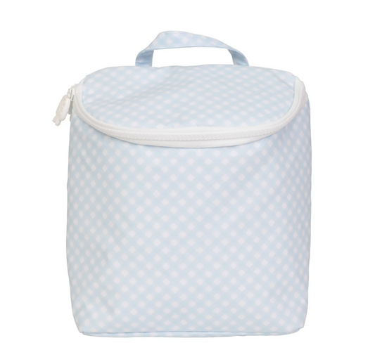 Blue Gingham Bottle Bag