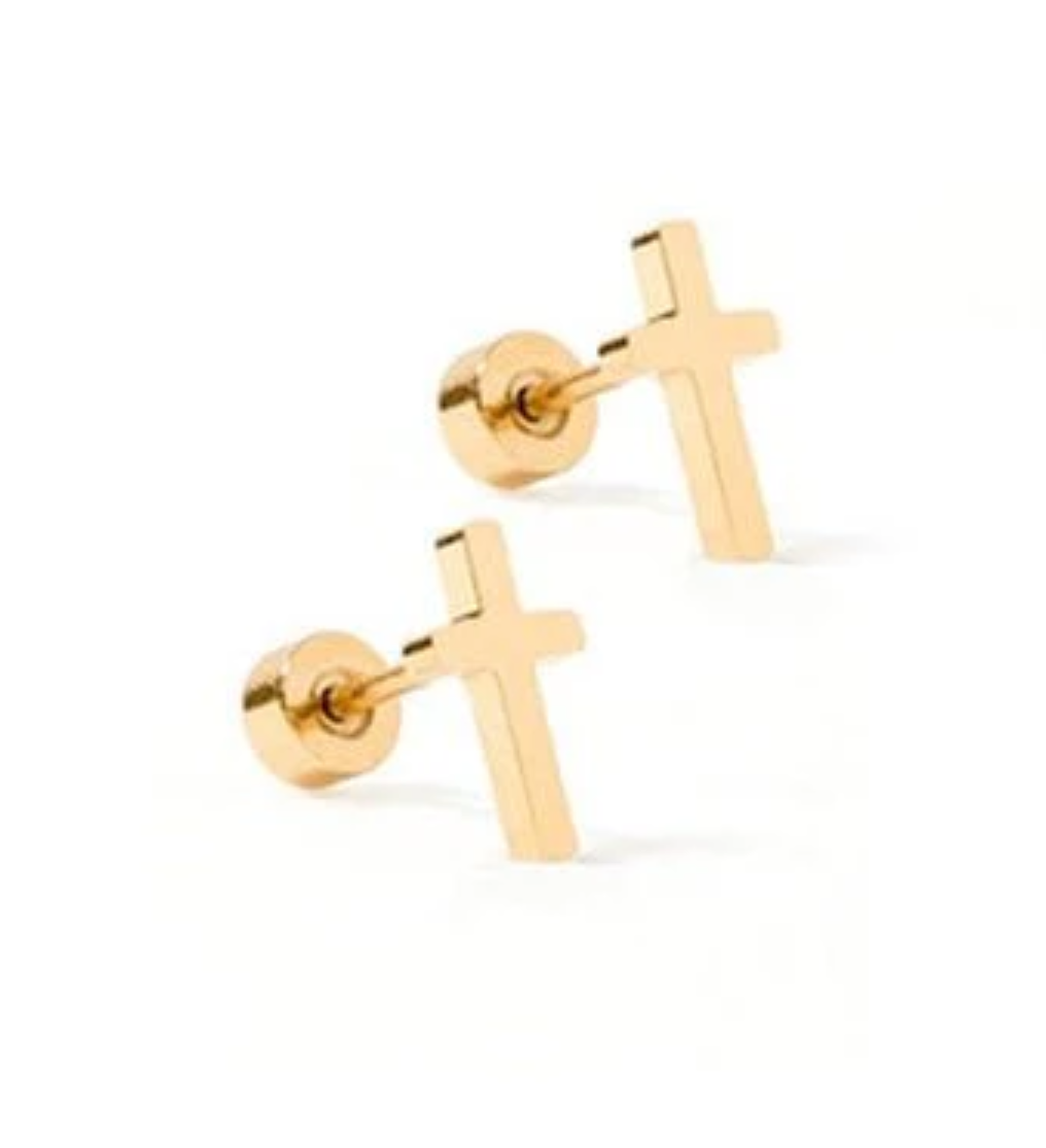 Screwback Stud -Catherine Cross