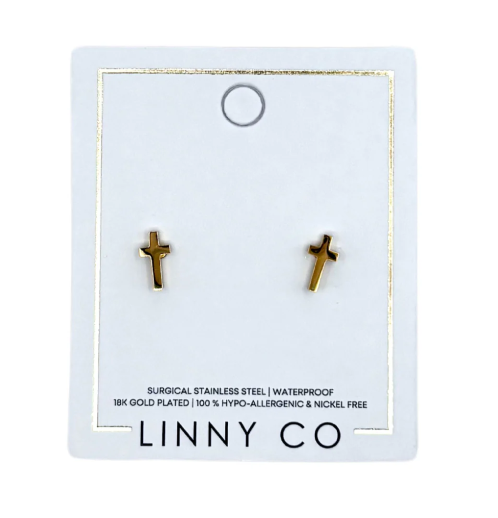 Screwback Stud -Catherine Cross