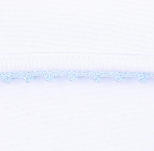 Baby Joy Converter with Blue Crochet Trim
