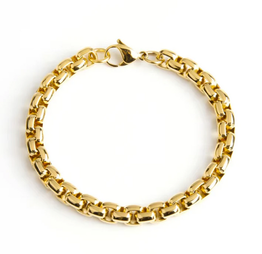 Aubrey Adele Big Box Bracelet - Gold