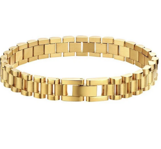Gold Watch Link Bracelet
