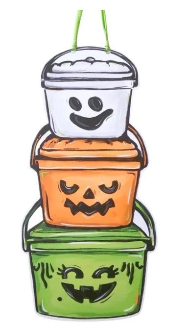 Door Hanger Halloween Buckets