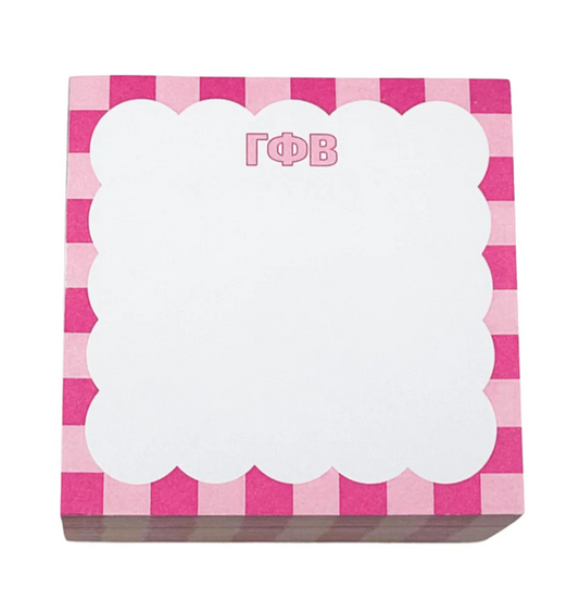 Scallop Sorority Note Cube – 4x4 Sticky Note Block