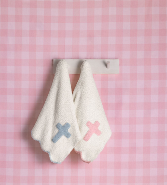 Chenille Cross Baby Blanket