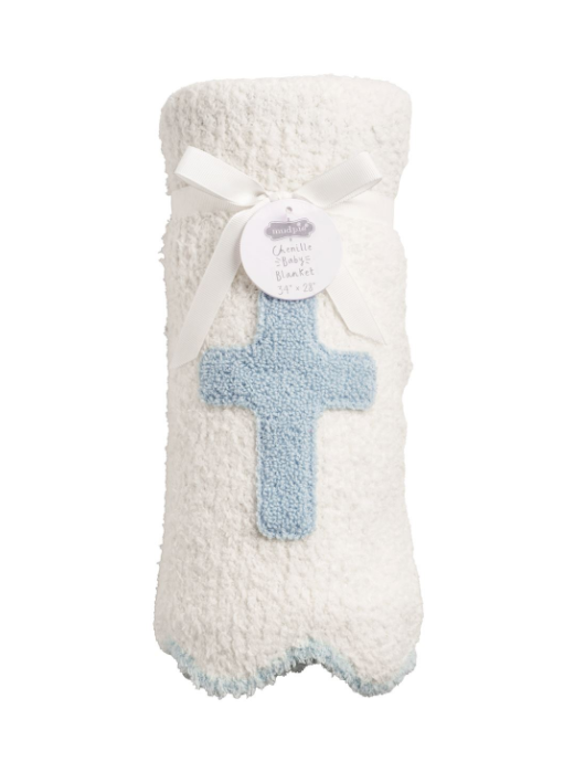 Chenille Cross Baby Blanket