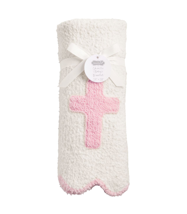 Chenille Cross Baby Blanket