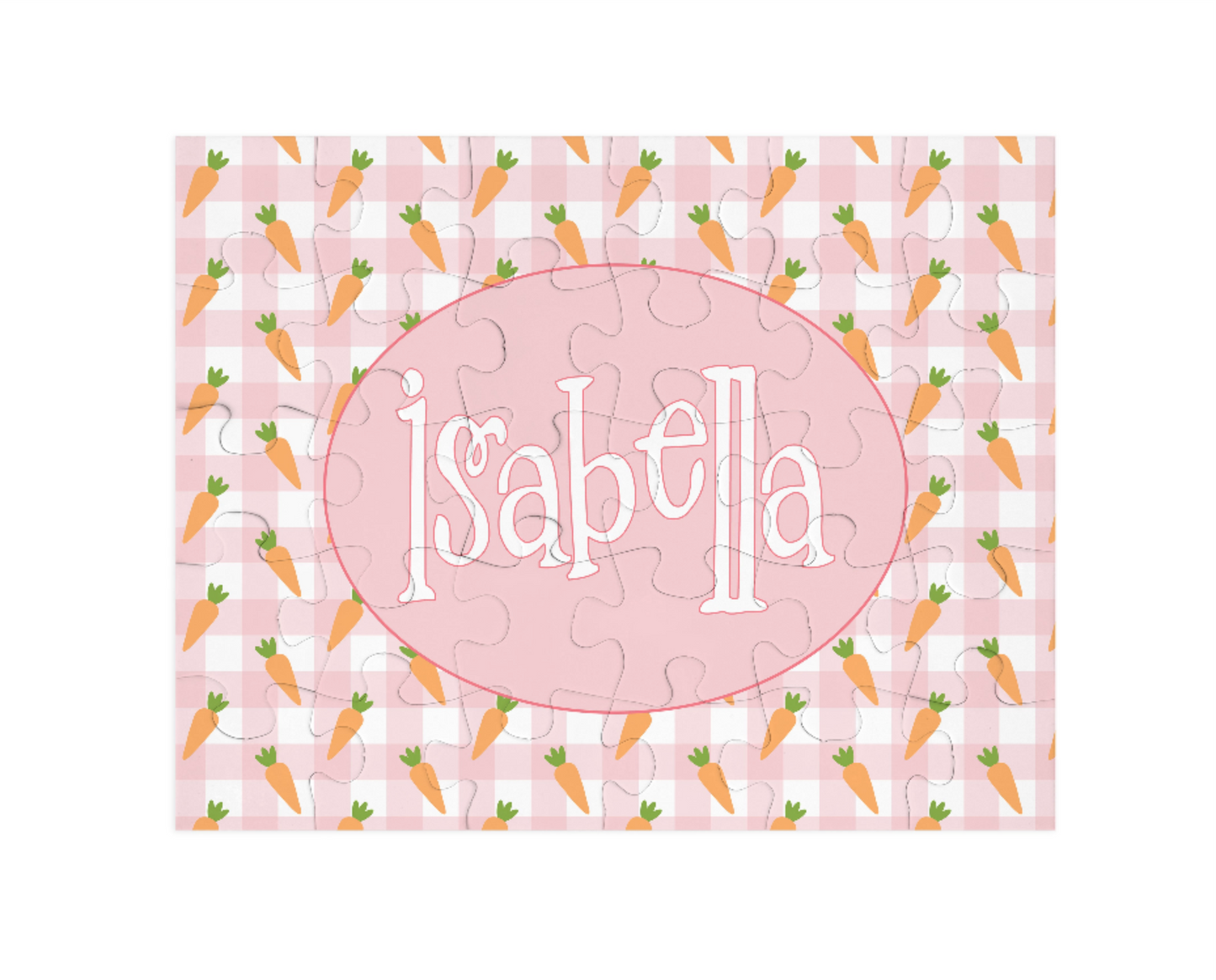 Customizable Name Easter Carrots Puzzle