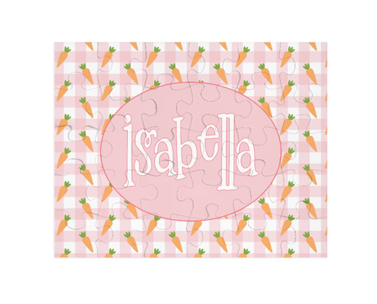 Customizable Name Easter Carrots Puzzle
