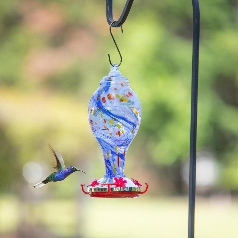 Seaside Retreat Glass Hummingbird Feeder