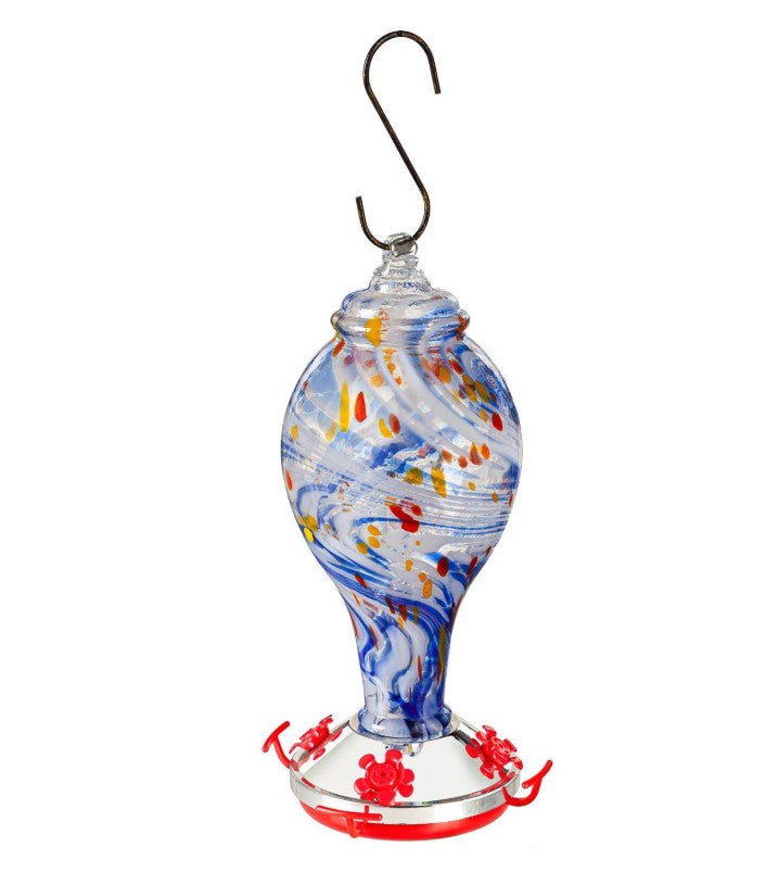 Seaside Retreat Glass Hummingbird Feeder