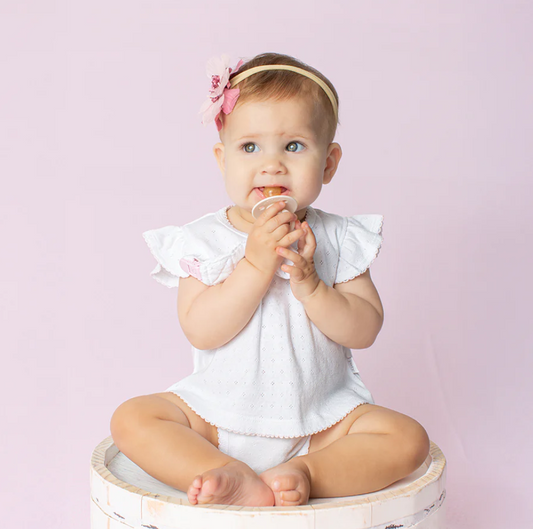 Paty Organic Cotton Pointelle Diaper Set