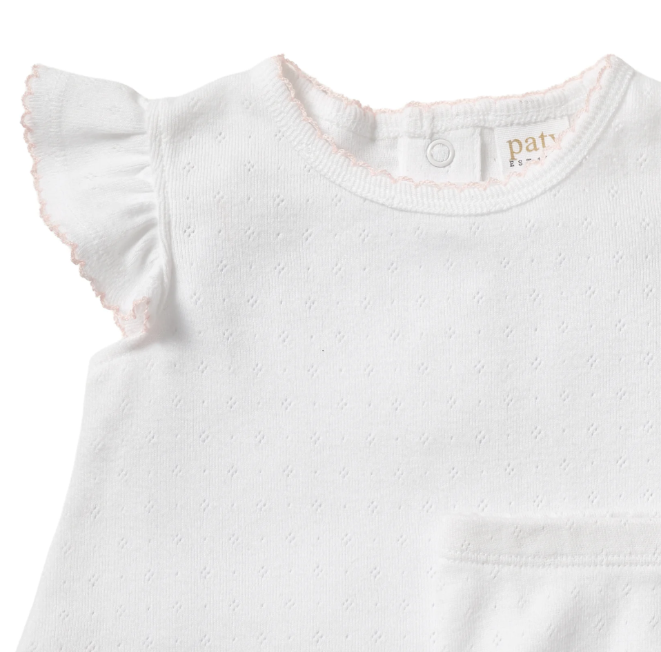 Paty Organic Cotton Pointelle Diaper Set