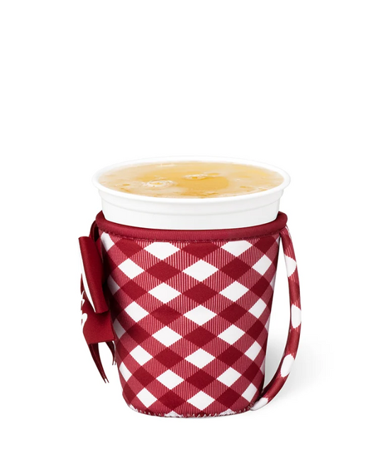 Crimson & White Gingham Iced Cop Coolie (Small)