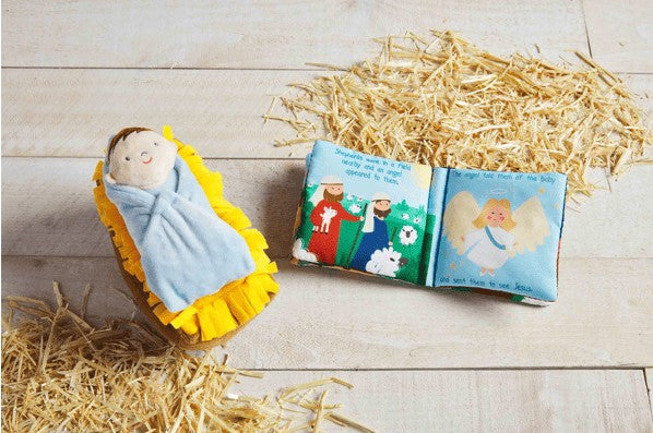 Nativity Book & Singing Baby Jesus Set