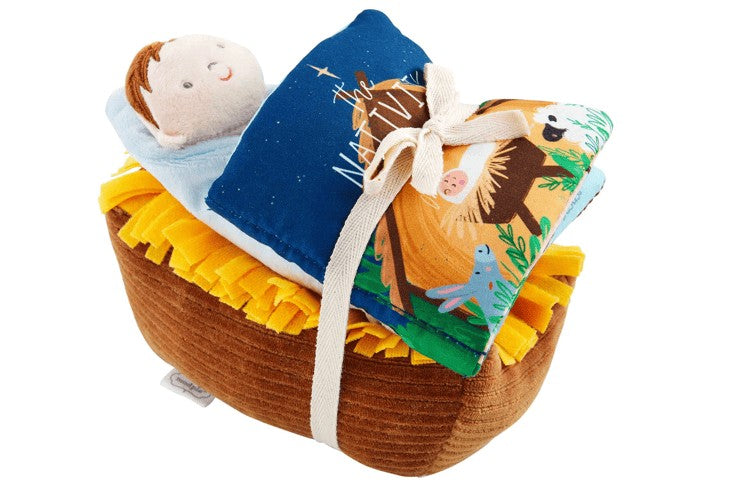 Nativity Book & Singing Baby Jesus Set