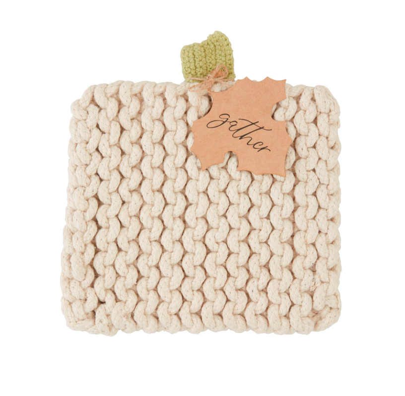Pumpkin Knit Trivet