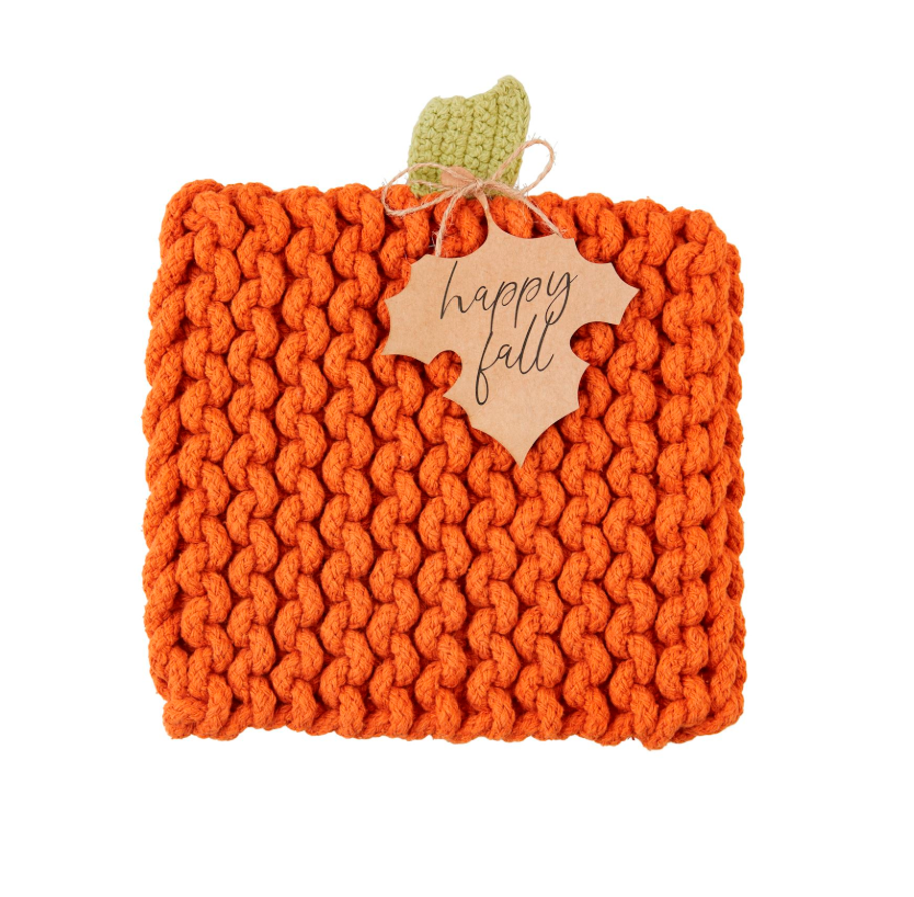 Pumpkin Knit Trivet