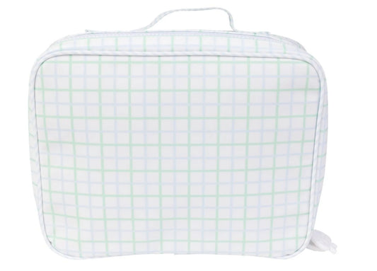 Blue/Green Windowpane Plaid Lunch Box