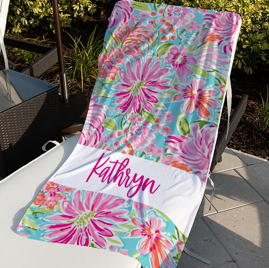 Preppy Flower Towel