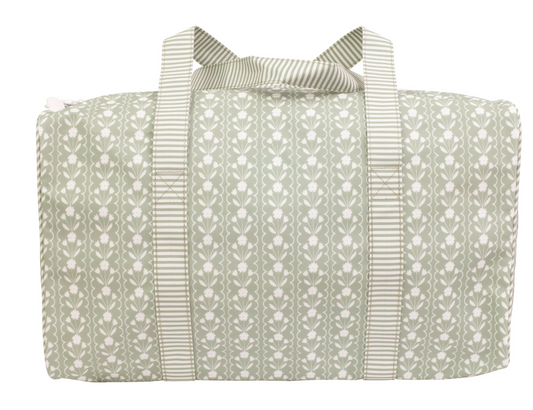 Sage Floral Duffle Bag