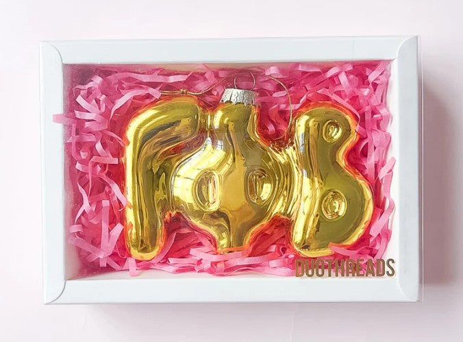 Three Stitches Sorority Bubble Letter Ornament - Thumbnail 3
