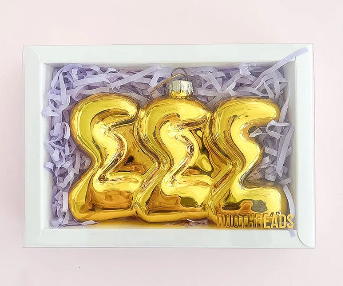 Three Stitches Sorority Bubble Letter Ornament