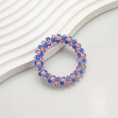 Americana Spiral Hair Ties