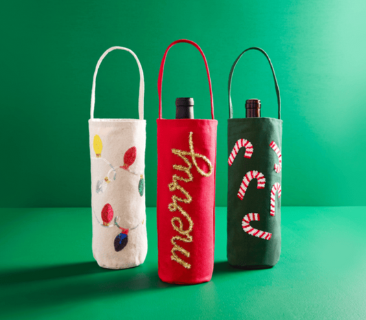 Sequin & Tinsel Wine Bag