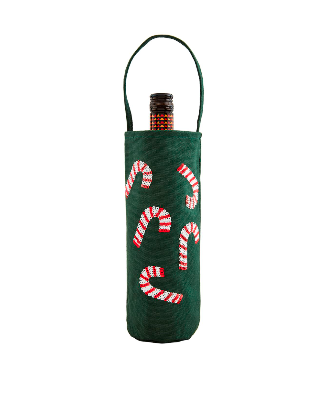 Sequin & Tinsel Wine Bag