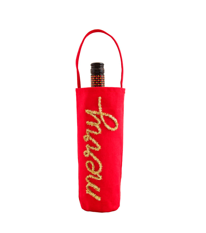 Sequin & Tinsel Wine Bag