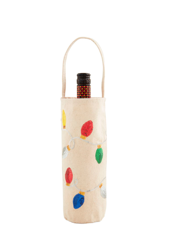 Sequin & Tinsel Wine Bag
