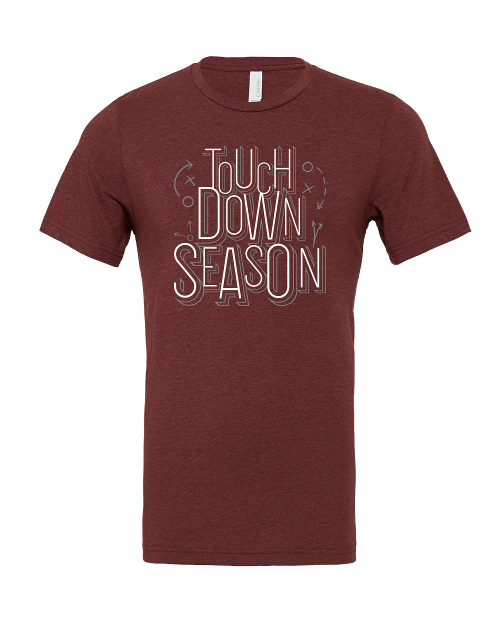 Touchdown Season BELLA + CANVAS Heather Tee