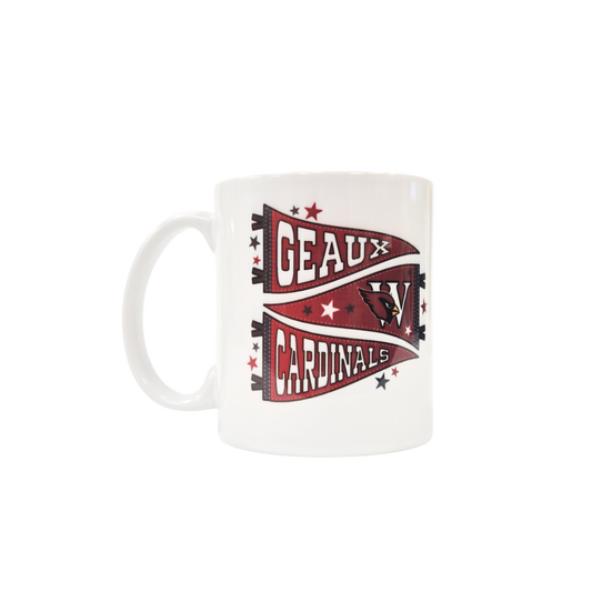 Geaux Cardinals Pennant Flag Coffee Mug