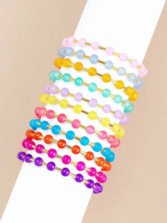 Poppy Glass Bead Magnet Bracelet