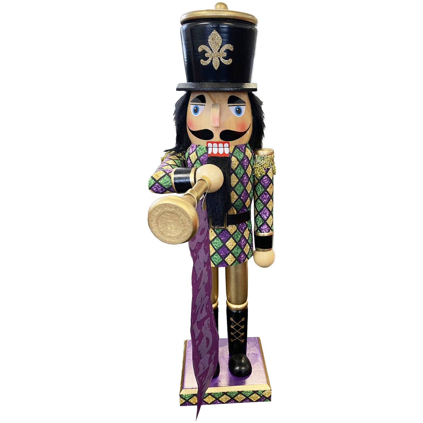 14" Mardi Gras Bugler Nutcracker
