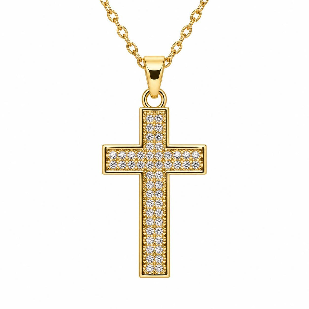 Gemstone Cross Necklace
