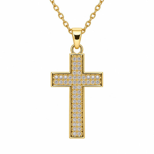 Gemstone Cross Necklace