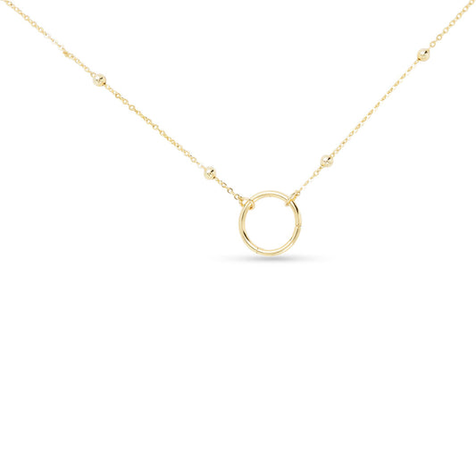Amanda Blu Station Bead Chain with Charm Clasp Necklace